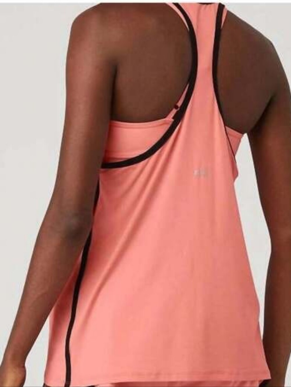 Alo Yoga Ivy League Tank in Strawberry Lemonade and Black sz MEDIUM - Picture 2 of 4